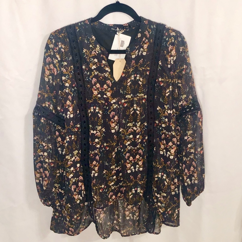 Blu Pepper Sparkle Shine Top - Size L (NWT)